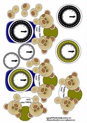 New Year Champagne Teddy Toppers