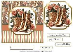 gold glam boots and bag orange roses