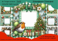 Christmas frames green 1