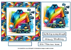 colourful golfer