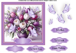 tulips and butterflies