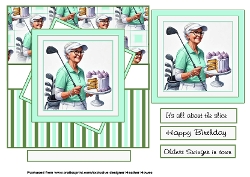 a good slice lady golfer