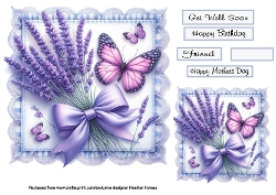 floral butterfly on lacelavender 1