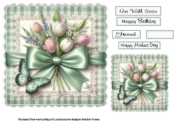 floral tulips on lace 3