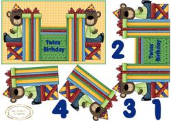 Twin Boy Birthday Bears