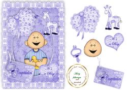 Hearts Baby Boy Card Front