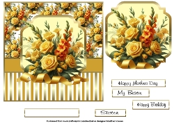 just yellow roses and gladioli
