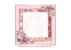 cake and roses pretty and pink insert