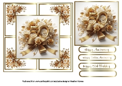 gold wedding anniversary with roses