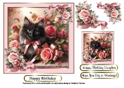 black cat and roses 