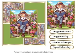 elderly man reading