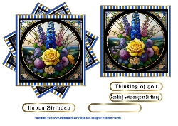 twisted frame stain glass topper