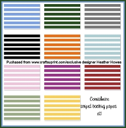 Large striped backing sheet in cornishware colours as requested