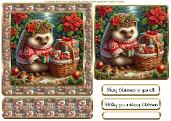 christmas hedgehog easel