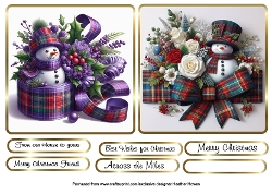 snowman and tartan