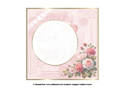 baby girl card with roses insert