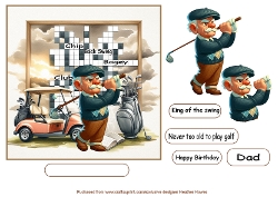 golf swinging crossword