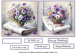 mum sister pansies