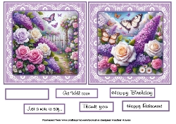lilac floral in the frame