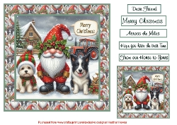 santas farmer and friends