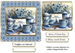 Nautical themed anniversary ceramics