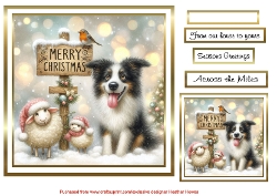 sheep and collie christmas