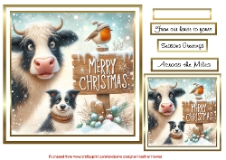 cow collie christmas