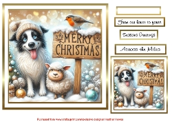 sheep collie christmas