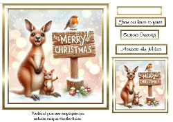 Kangaroo christmas animals