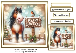 horse christmas animals