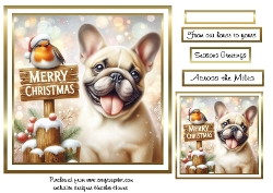 french bulldog christmas animals
