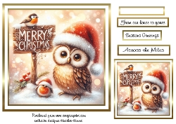 owl 2 christmas animals