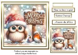 owl 3 christmas animals