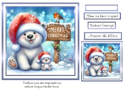 blue christmas polar bear 1