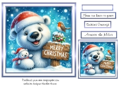 blue christmas polar bear 2