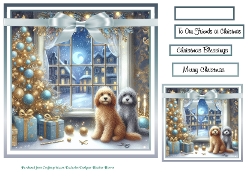 christmas dogs/animal windows 8 cockapoos