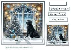 christmas black labrador