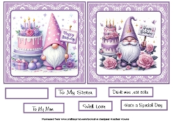 birthday gnomes lilac