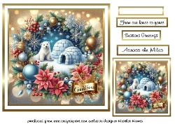 christmas polar bear