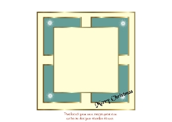 teal christmas snowman at the door 2 insert