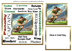 New urban art rugby Man
