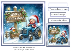 blue christmas tractor2
