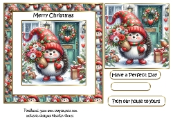 hedgehog christmas time