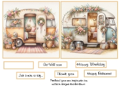 pretty floral old campers