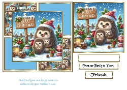 cup1383124_107 hedgehog family christmas