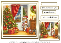 christmas peeping cats 3