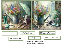 doggie gardener french greyhound