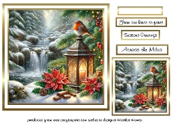 christmas waterfall