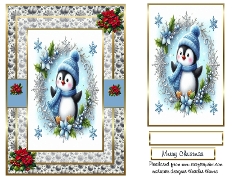 A5 christmas penguin