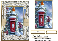 A5 christmas robin postbox